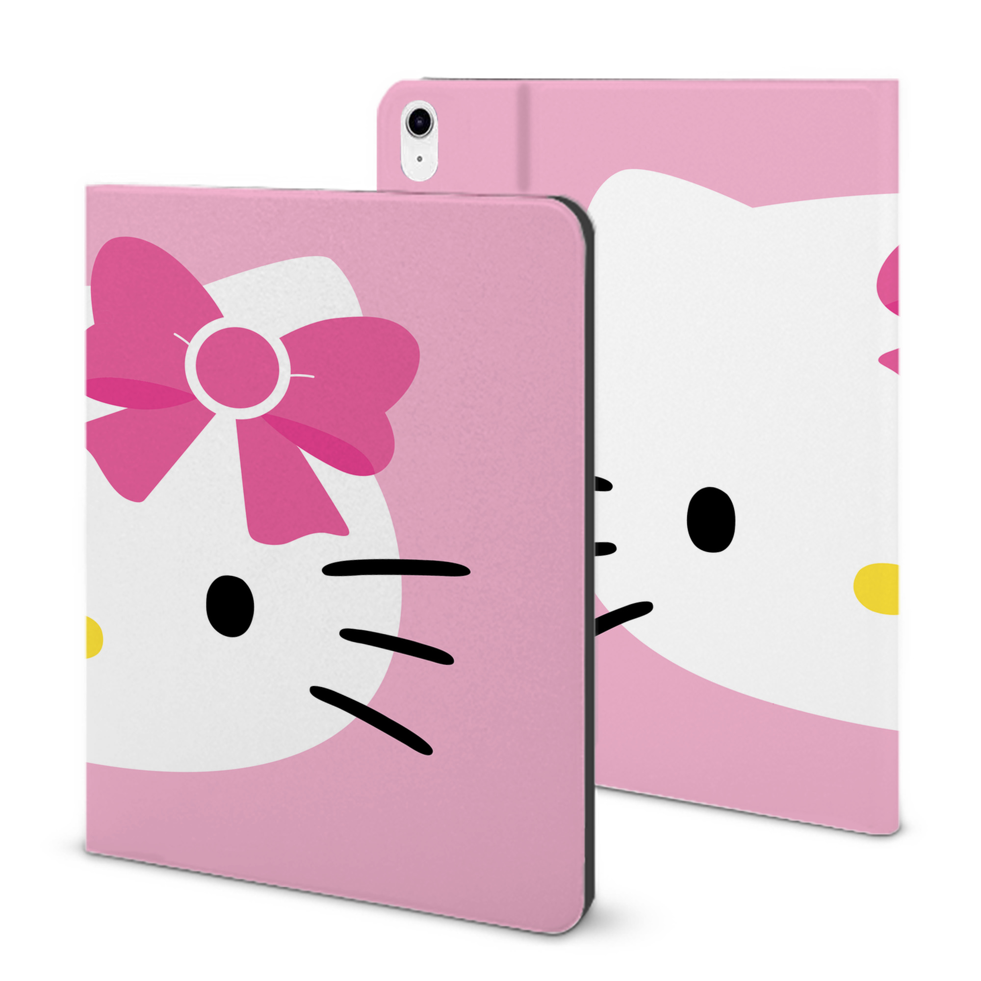 （画像用） Hello Kitty ハローキティ IPad ケース ブック型 PUレザー TPU 耐衝撃 軽量 薄型 ペン収納なし 全面保護 IPad 各モデル対応